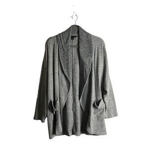 Banana Republic Women's Gray Soft Knit Open Front Sweater Cardigan